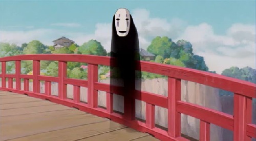 Bezpáteřník (Kaonashi) z filmu Hayaa Miyazakiho Cesta do fantazie