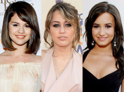 demi,selena,miley.